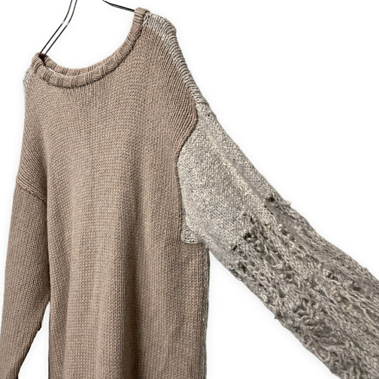 BODYSONG 19AW Oversized Distressed Knit Gray Size L