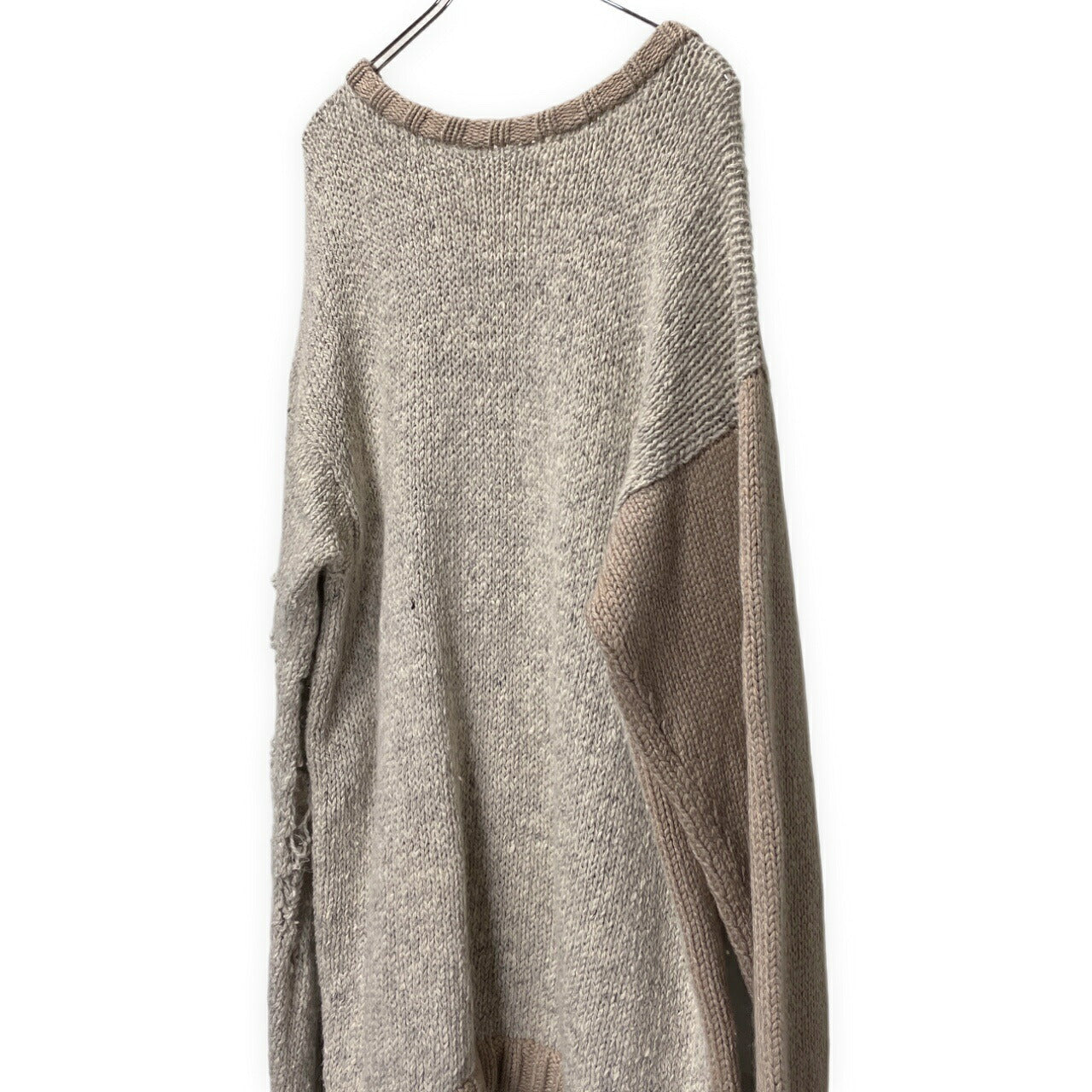 BODYSONG 19AW Oversized Distressed Knit Gray Size L