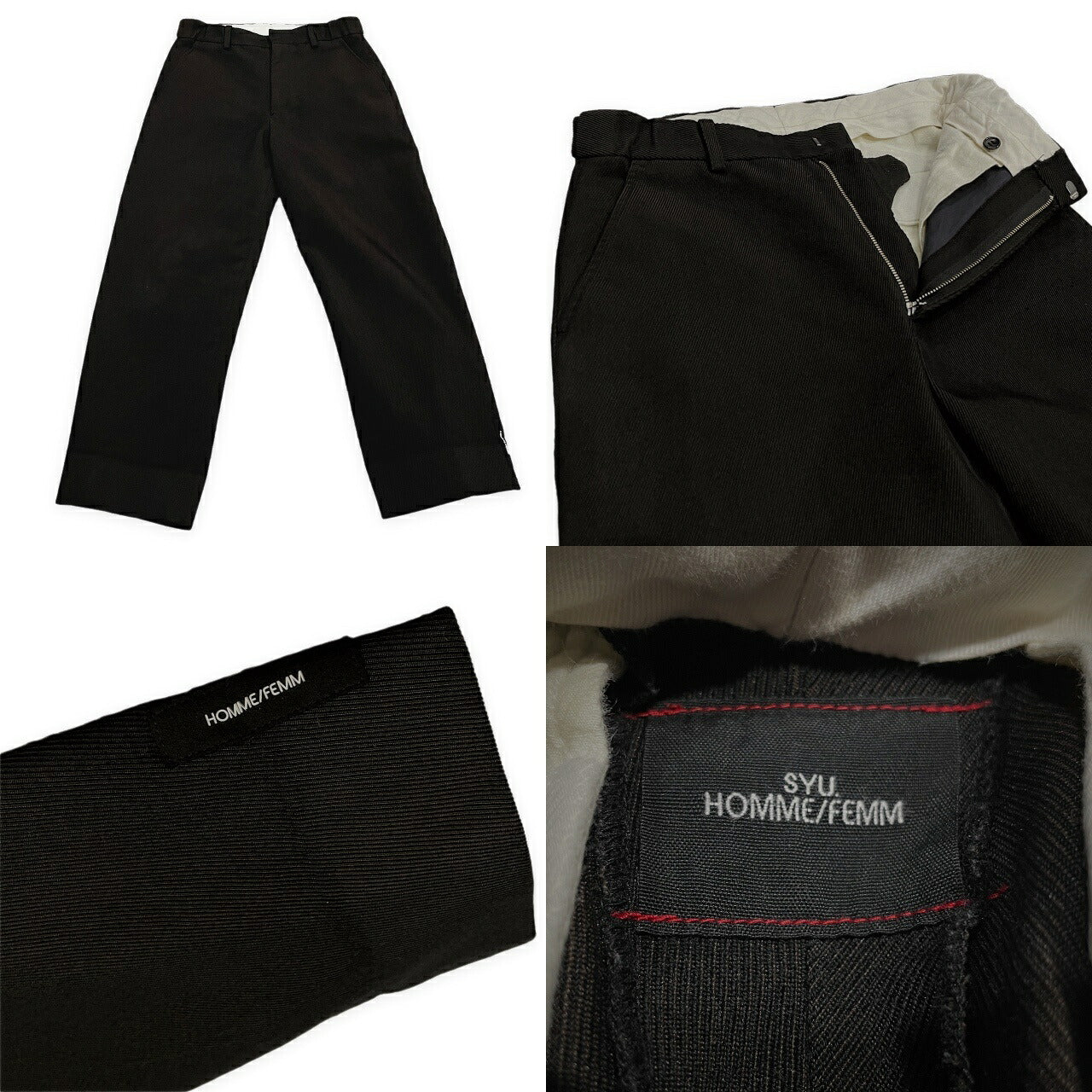 SYU.HOMME 20AW Nu Bondage Trousers Black