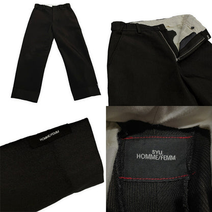 SYU.HOMME 20AW Nu Bondage Trousers Black