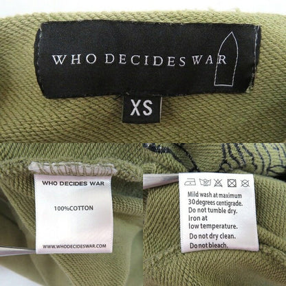 WHO DECIDES WAR Cathedral Pullover Sweatshirt Olive Size XS