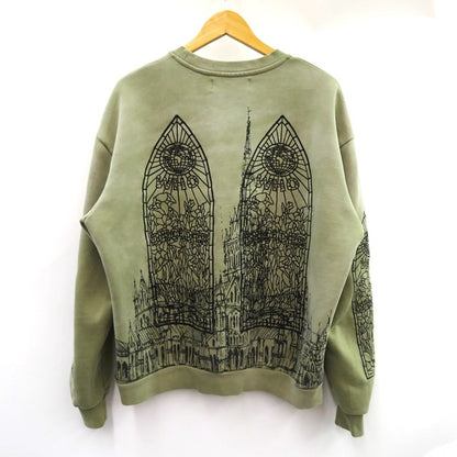 WHO DECIDES WAR Cathedral Pullover Sweatshirt Olive Size XS