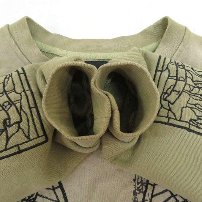 WHO DECIDES WAR Cathedral Pullover Sweatshirt Olive Size XS