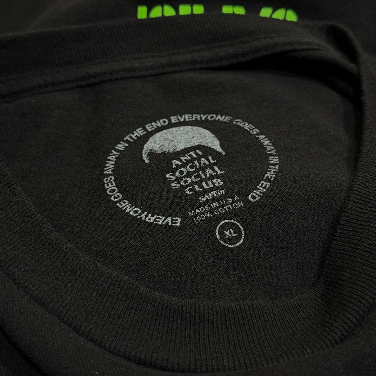 ANTI SOCIAL SOCIAL CLUB SAPEUR Rodman T-Shirt Black Size XL