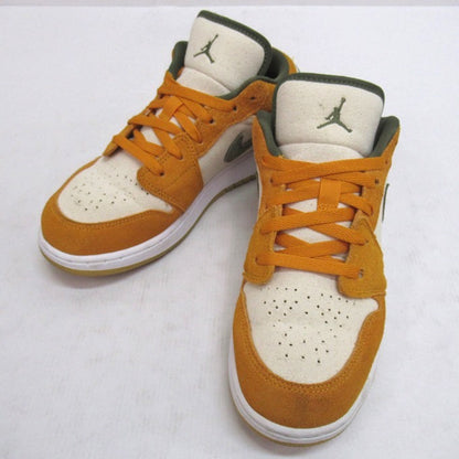 NIKE AIR JORDAN 1 Low SE GS Olive Curry Sneakers Size 24.5cm