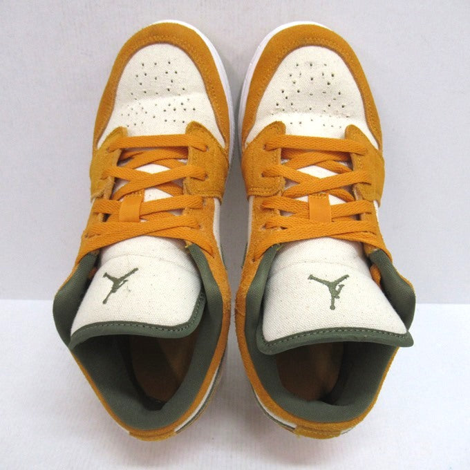 NIKE AIR JORDAN 1 Low SE GS Olive Curry Sneakers Size 24.5cm