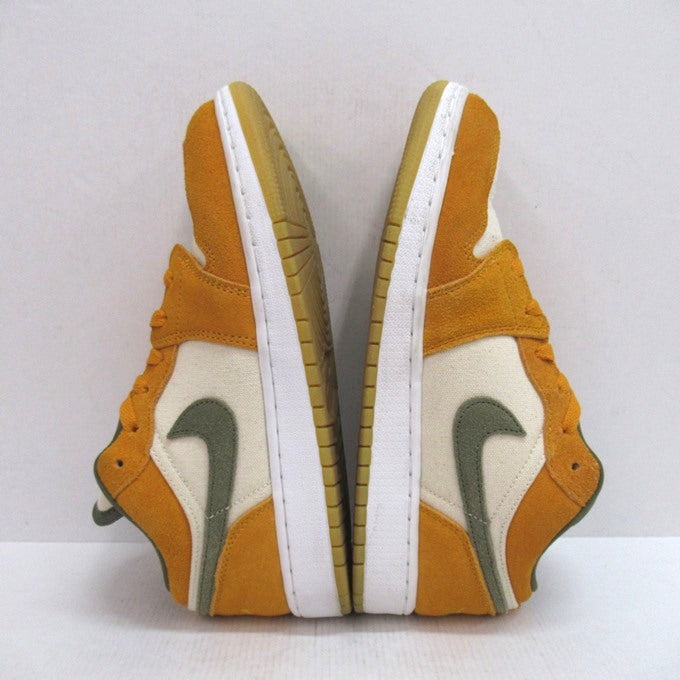 NIKE AIR JORDAN 1 Low SE GS Olive Curry Sneakers Size 24.5cm
