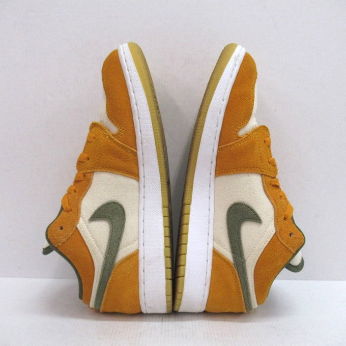 NIKE AIR JORDAN 1 Low SE GS Olive Curry Sneakers Size 24.5cm