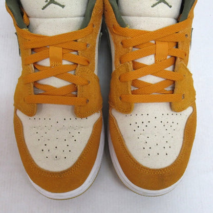 NIKE AIR JORDAN 1 Low SE GS Olive Curry Sneakers Size 24.5cm