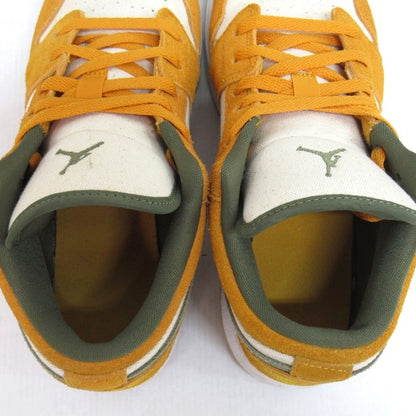 NIKE AIR JORDAN 1 Low SE GS Olive Curry Sneakers Size 24.5cm