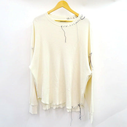 DISCOVERED LOOPING Waffle Long Sleeve T-Shirt Ivory Size 1