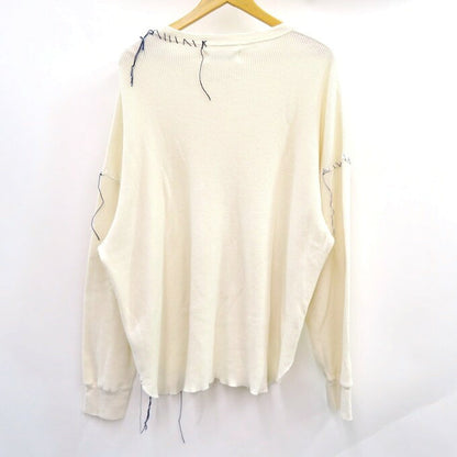 DISCOVERED LOOPING Waffle Long Sleeve T-Shirt Ivory Size 1