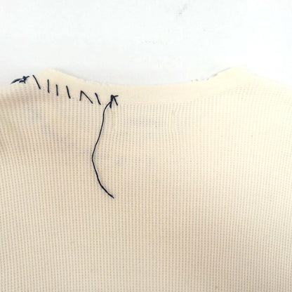 DISCOVERED LOOPING Waffle Long Sleeve T-Shirt Ivory Size 1