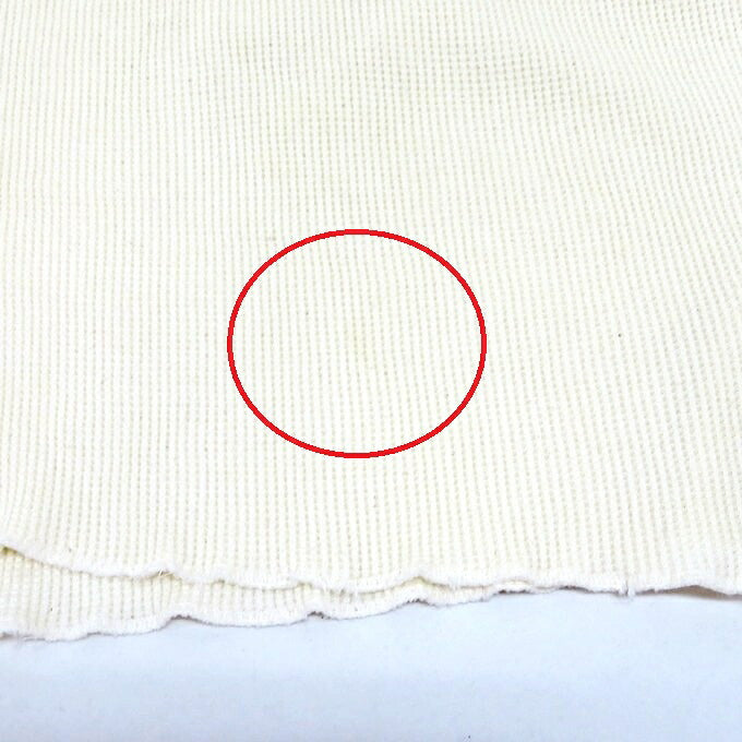 DISCOVERED LOOPING Waffle Long Sleeve T-Shirt Ivory Size 1