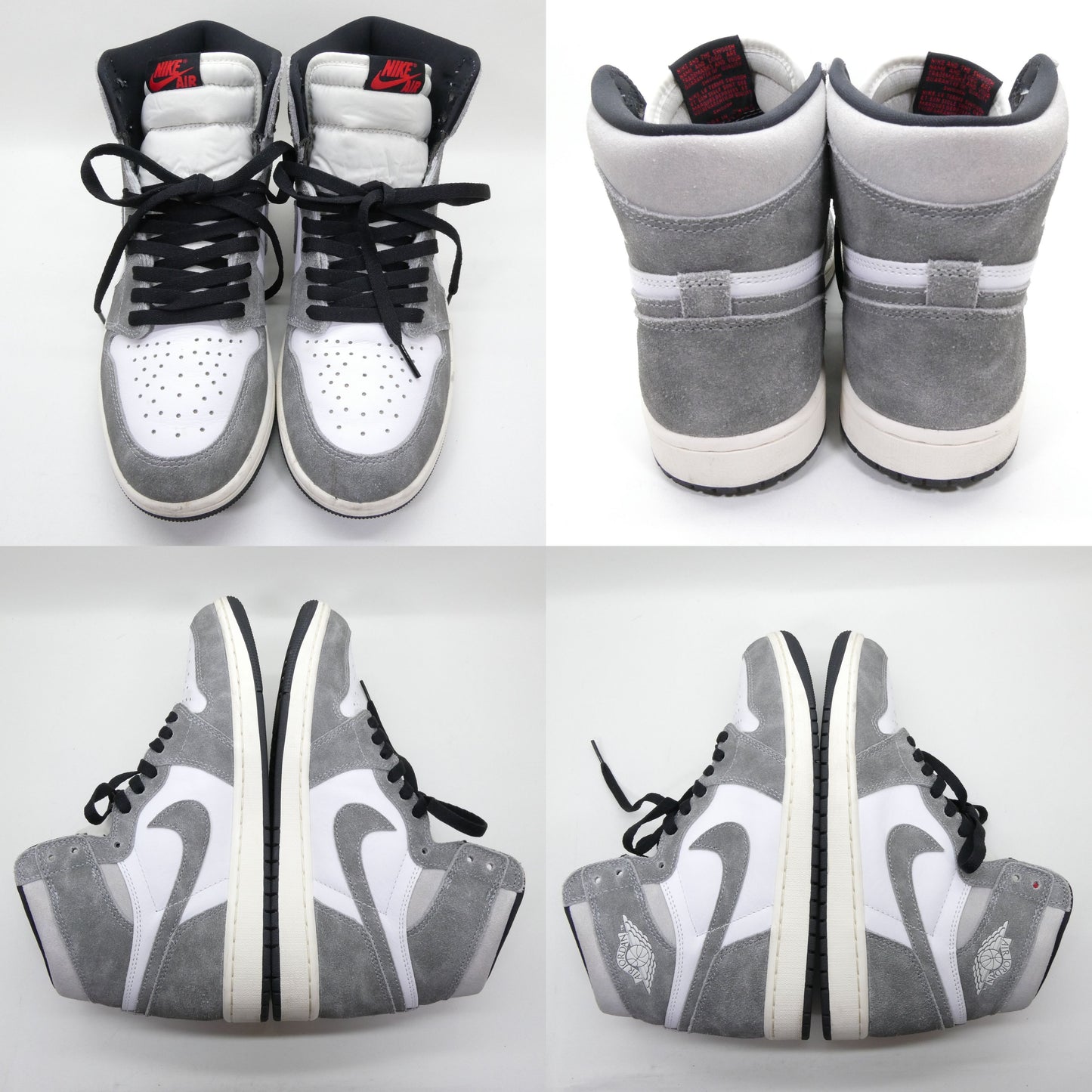 NIKE AIR JORDAN 1 Retro High OG Gray White Sneakers Multi