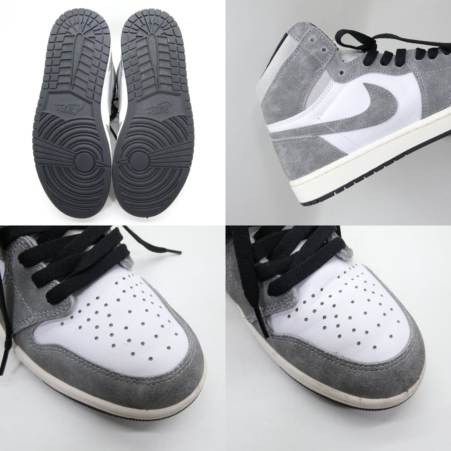 NIKE AIR JORDAN 1 Retro High OG Gray White Sneakers Multi