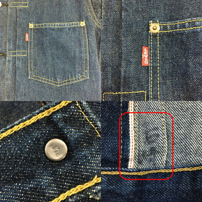 Levi's 71506 XX 1st Type WWII Denim Jacket Indigo Size 38