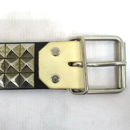 toccat 3-Row Studded Leather Belt Silver Blue Size ONE SIZE