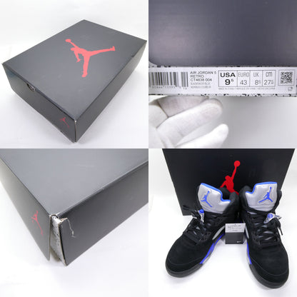 NIKE AIR JORDAN 5 Retro Black Racer Blue Sneakers