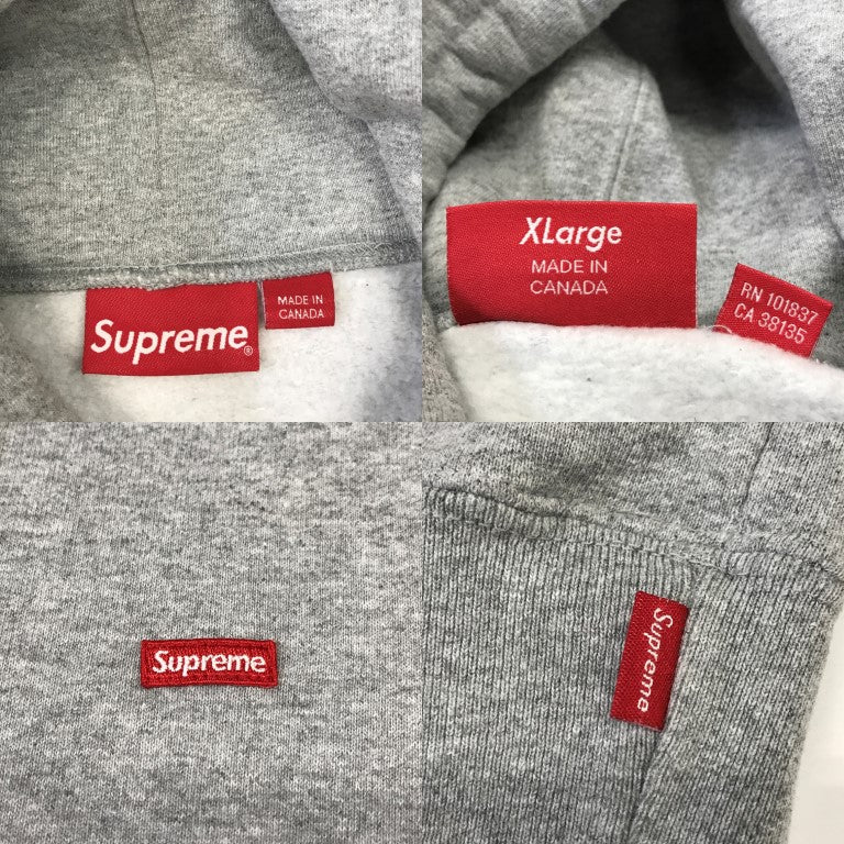 Supreme Small Box Logo Hoodie Gray Size XL