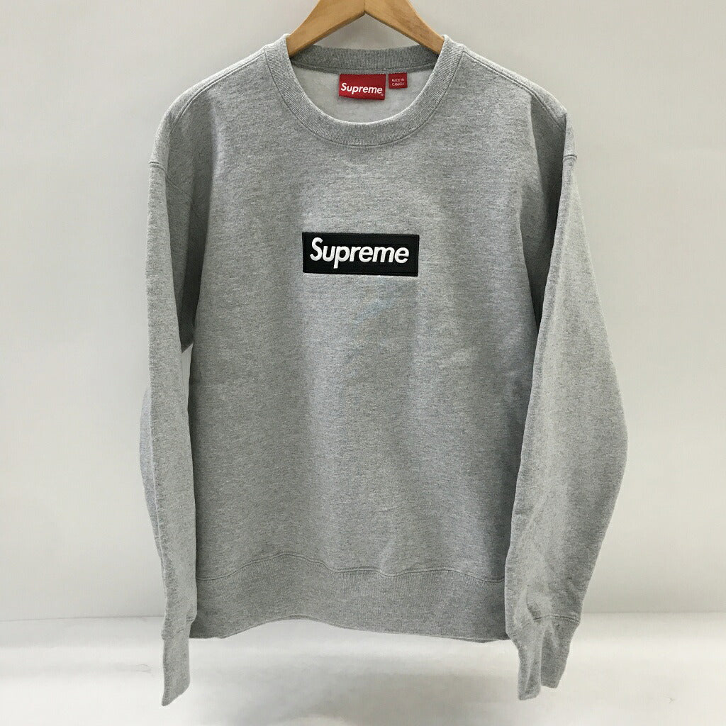 Supreme BOX LOGO Crewneck Sweatshirt Heather Gray Size S