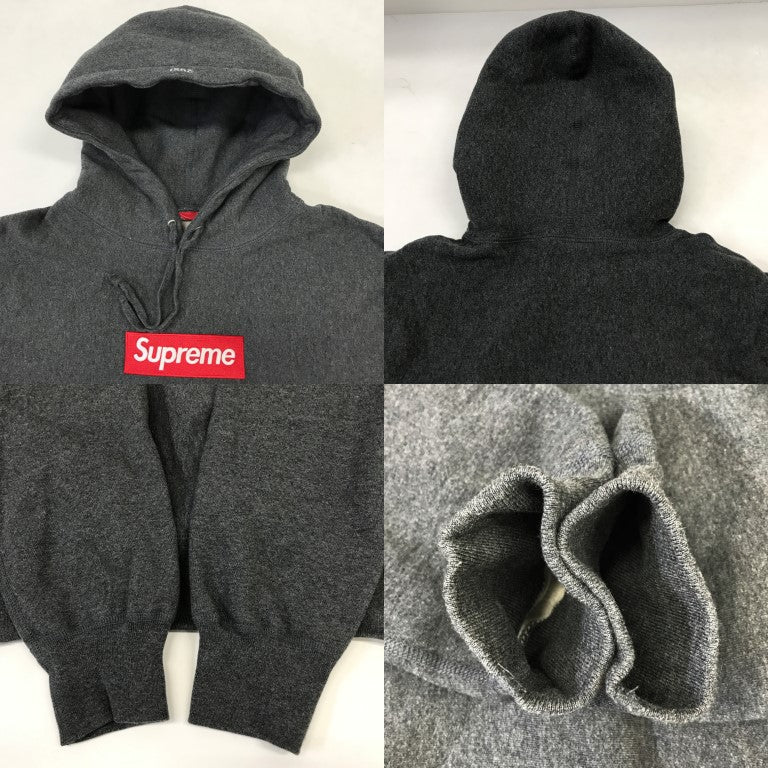 Supreme BOX LOGO Hoodie Charcoal Gray Size S