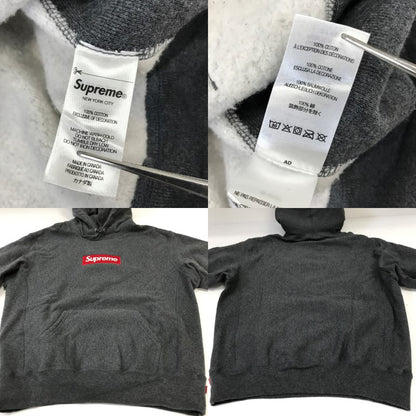 Supreme BOX LOGO Hoodie Charcoal Gray Size S