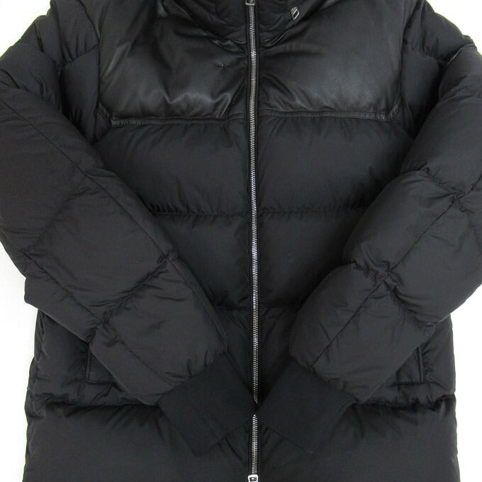 MONCLER 22AW BUGRANE Leather Trim Down Jacket Black Size 1