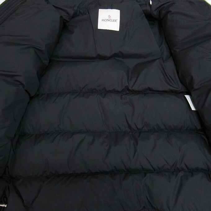 MONCLER 22AW BUGRANE Leather Trim Down Jacket Black Size 1