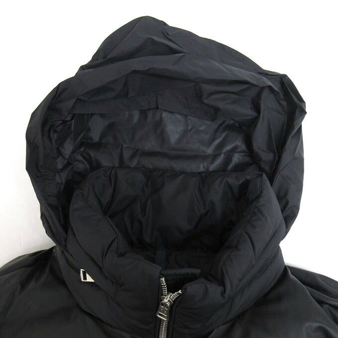 MONCLER 22AW BUGRANE Leather Trim Down Jacket Black Size 1