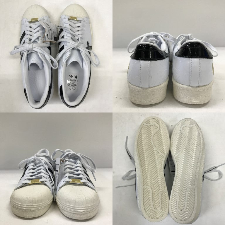 A BATHING APE x adidas Superstar V White Sneakers Size 28