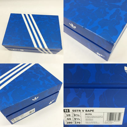 A BATHING APE x adidas Superstar V White Sneakers Size 28