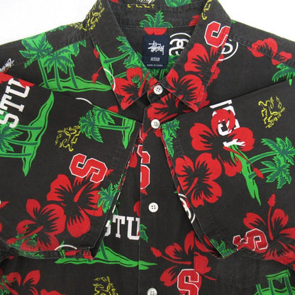 STUSSY Botanical Floral Aloha Shirt Multi Size M