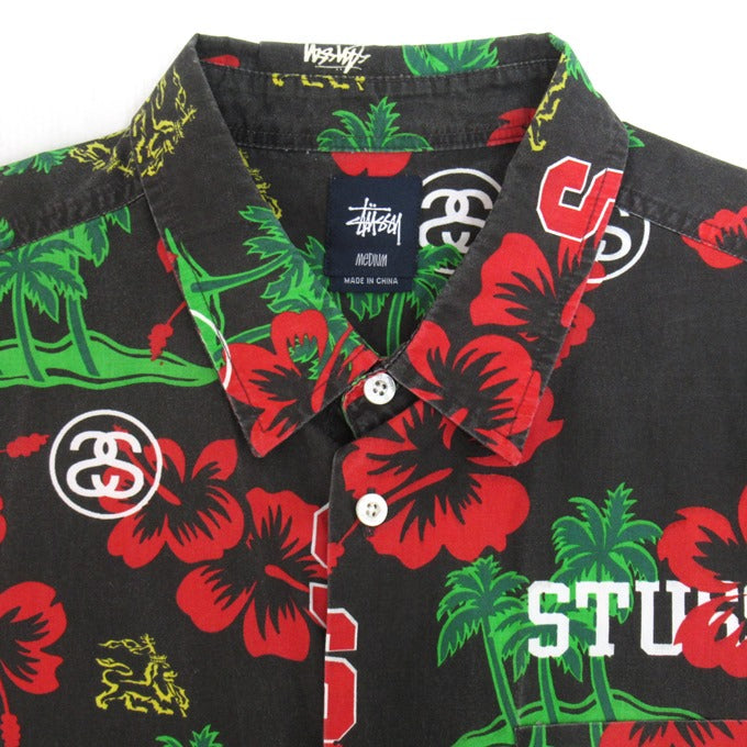 STUSSY Botanical Floral Aloha Shirt Multi Size M