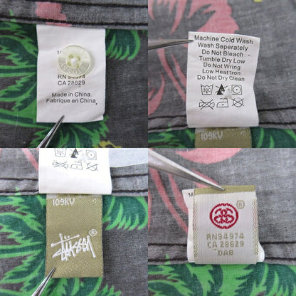 STUSSY Botanical Floral Aloha Shirt Multi Size M