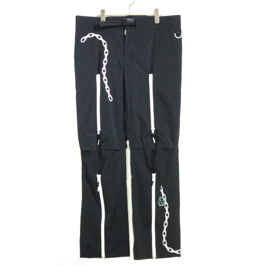 99%IS Zipper Nylon Pants Black Size 4
