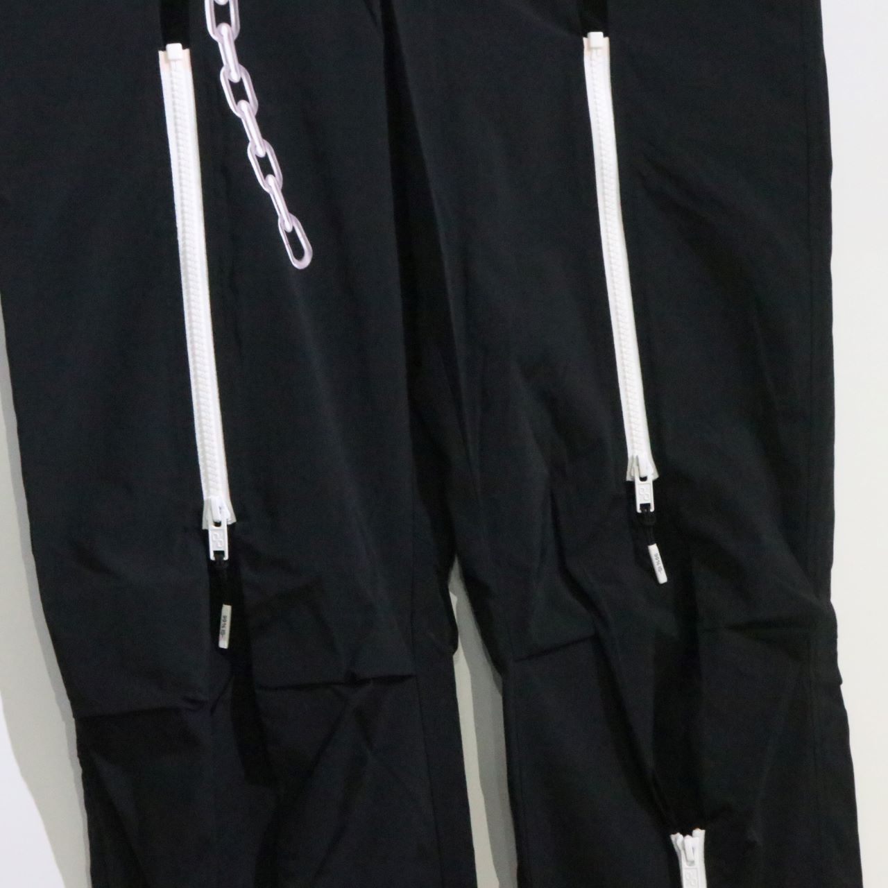 99%IS Zipper Nylon Pants Black Size 4