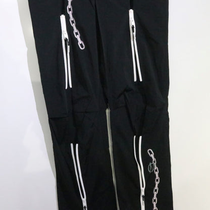 99%IS Zipper Nylon Pants Black Size 4