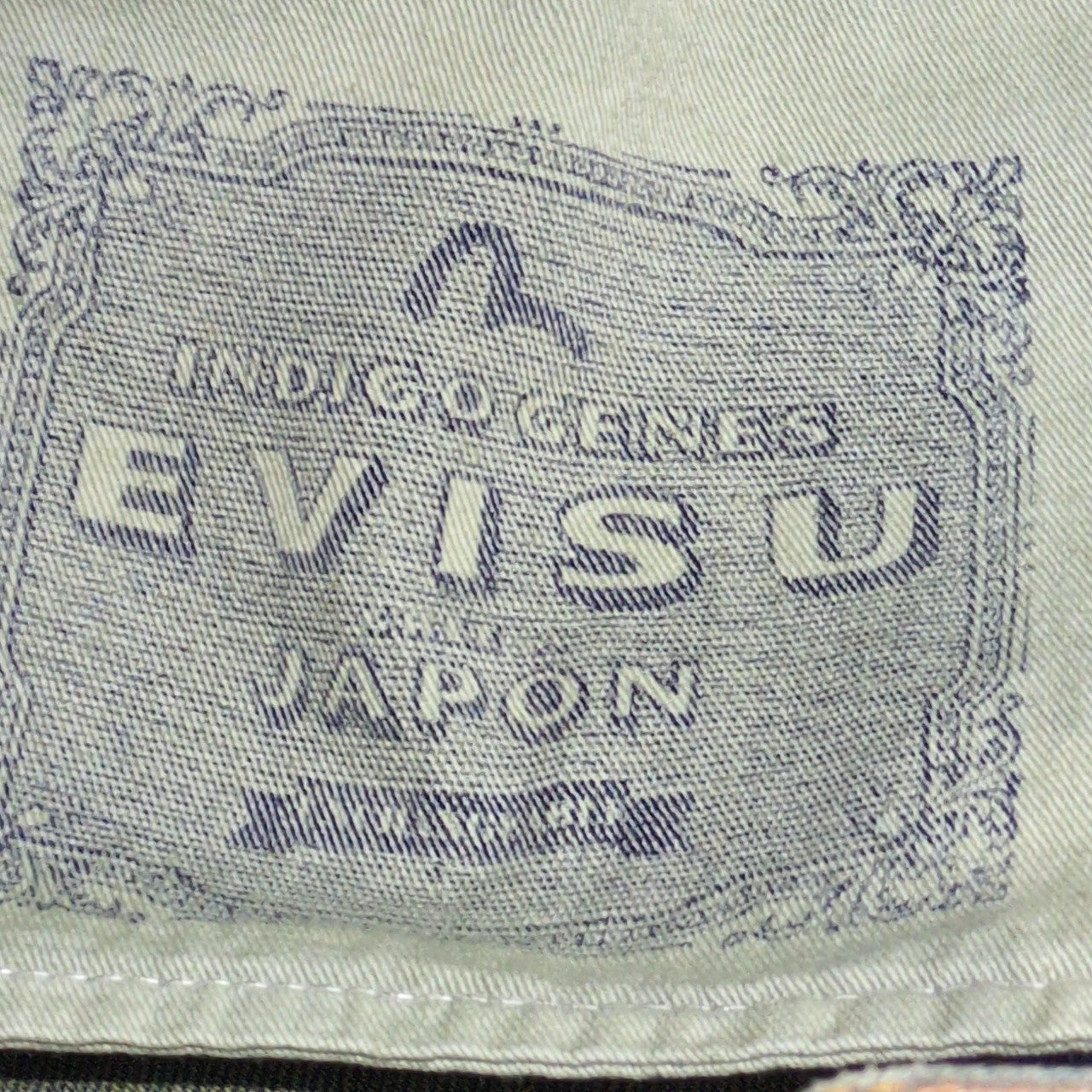 EVISU Lot.0001 Double Knee White Paint Jeans Size 30