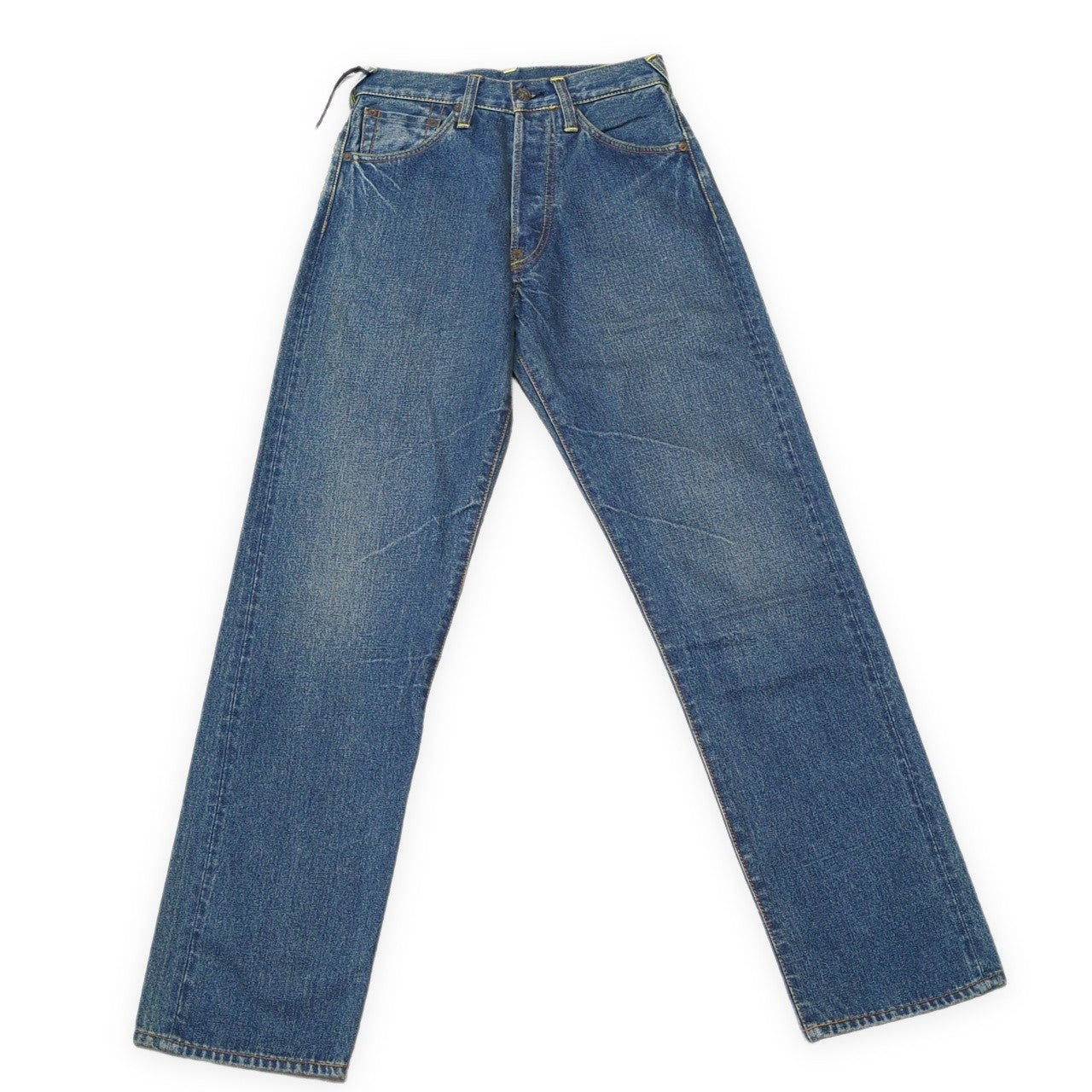 EVISU Lot.0001 White Seagull Paint Blue Jeans Size 28
