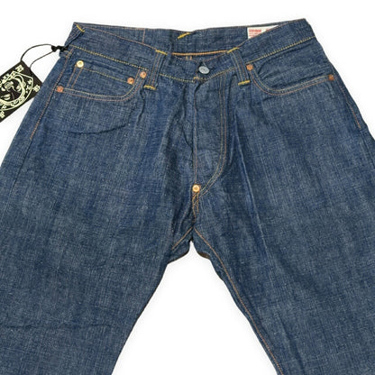 EVISU Lot.2111 Leather Patch Cinch Back Jeans Size 34