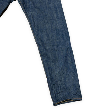 EVISU Lot.2111 Leather Patch Cinch Back Jeans Size 34