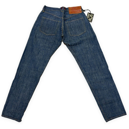 EVISU Lot.2111 Leather Patch Cinch Back Jeans Size 34