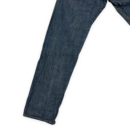 EVISU Lot.2111 Leather Patch Cinch Back Jeans Size 34