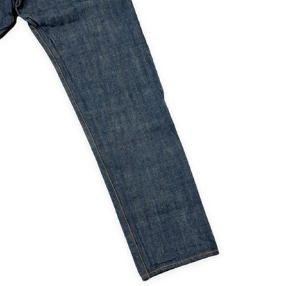 EVISU Lot.2111 Leather Patch Cinch Back Jeans Size 34