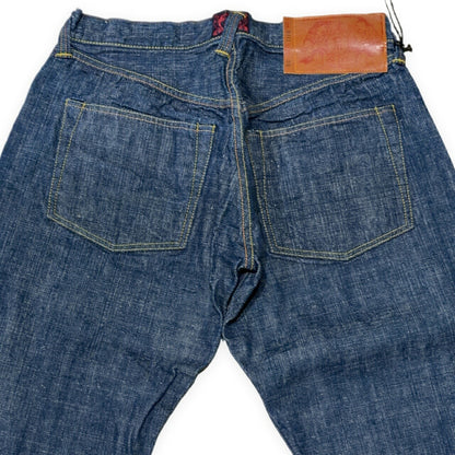 EVISU Lot.2111 "Shinya" Leather Patch Jeans in JP Size 36