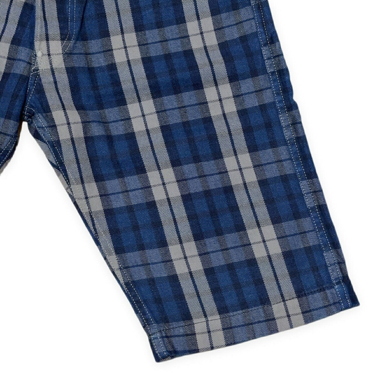 EVISU Yamane 7550 Check Cotton Shorts Blue Size 36