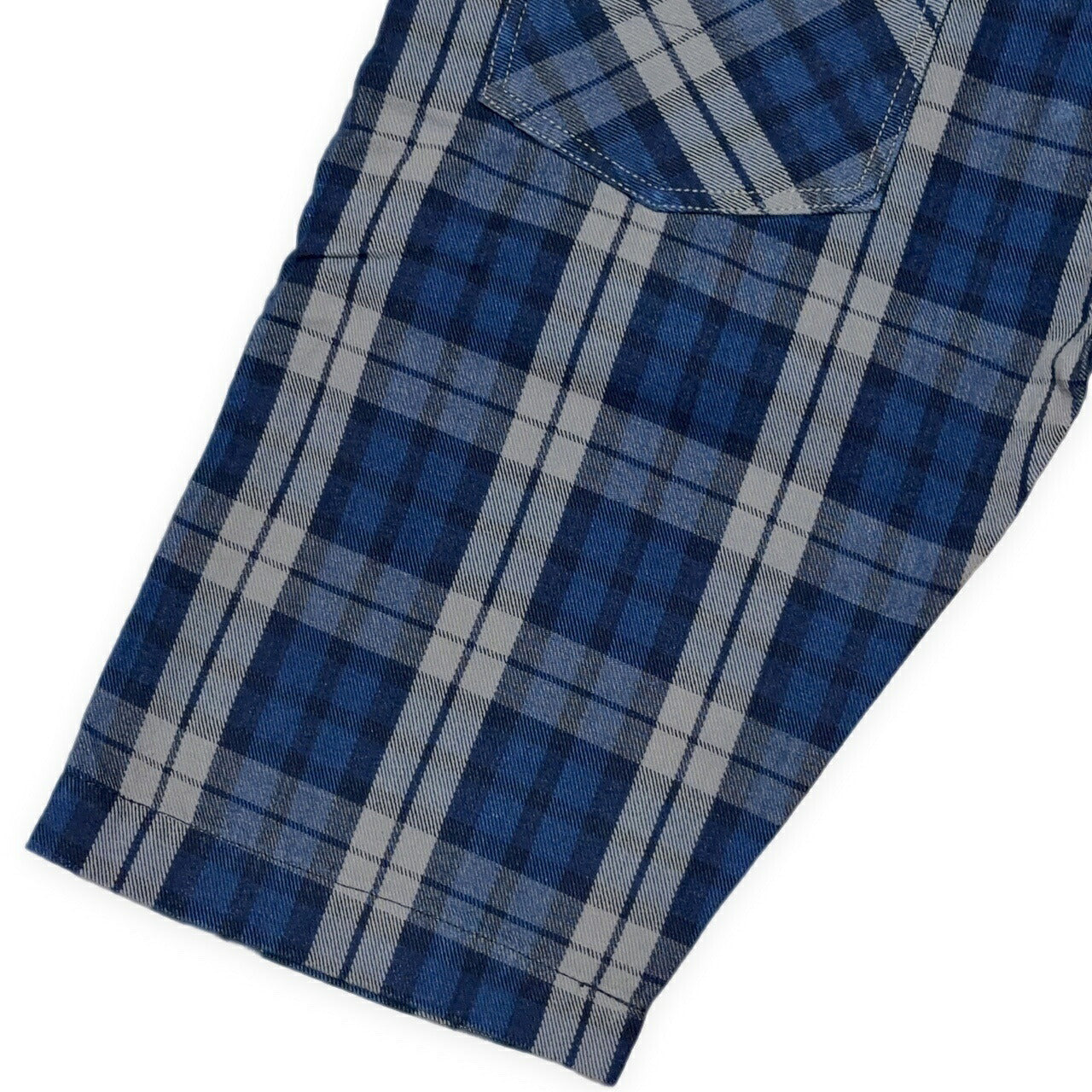EVISU Yamane 7550 Check Cotton Shorts Blue Size 36