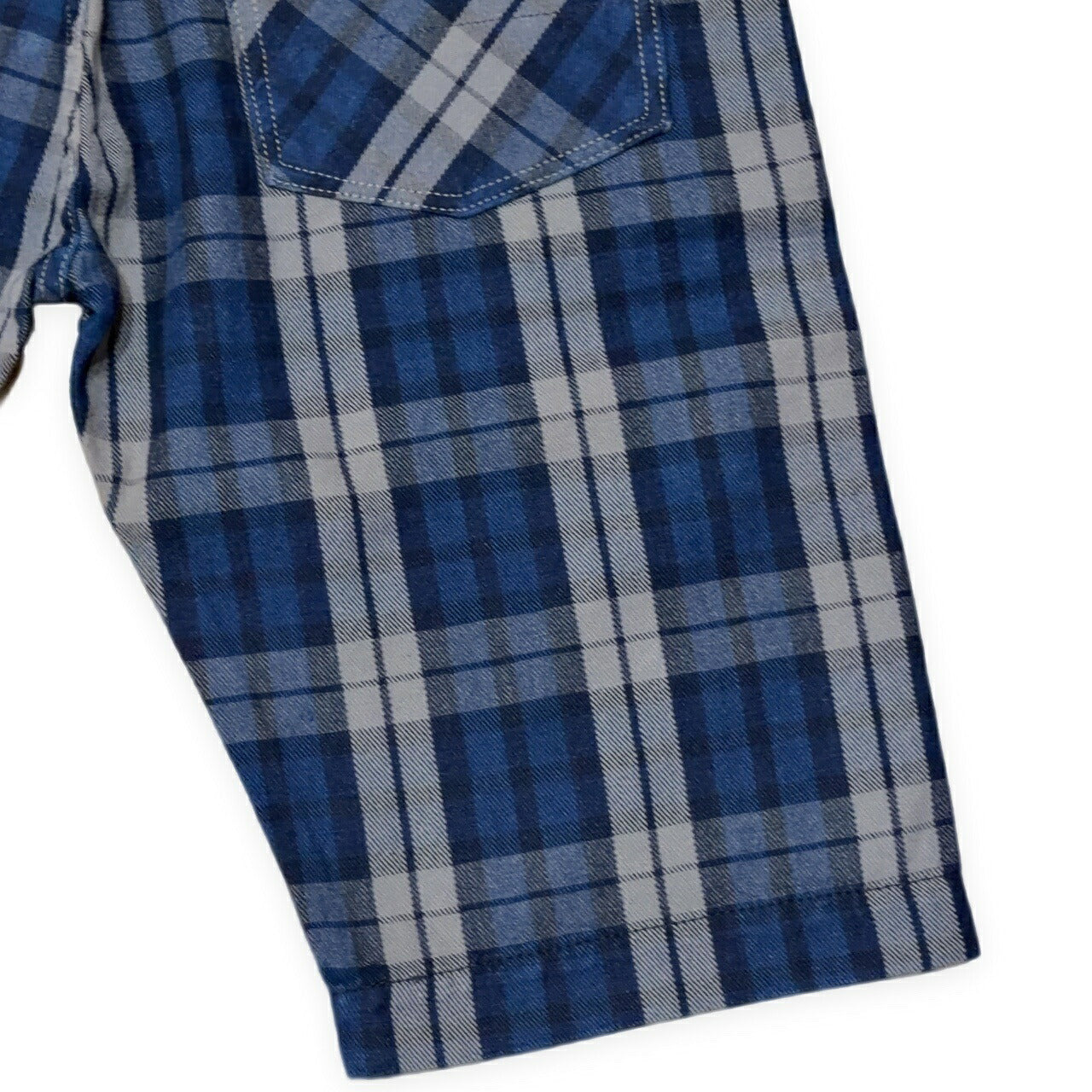EVISU Yamane 7550 Check Cotton Shorts Blue Size 36