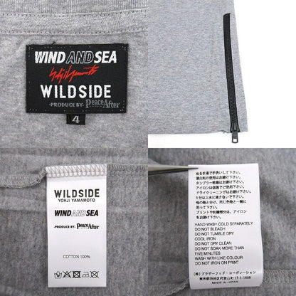 WILDSIDE YOHJI YAMAMOTO x WIND AND SEA T-Shirt Gray Size 4